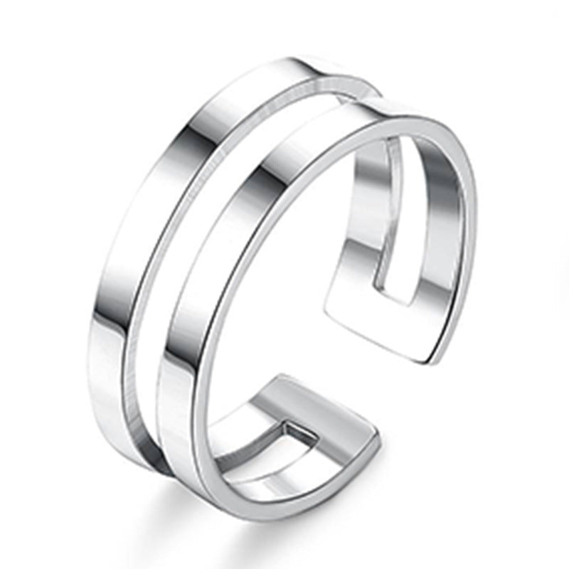 Adjustable Titanium Steel Popular Stainless Couple Rings