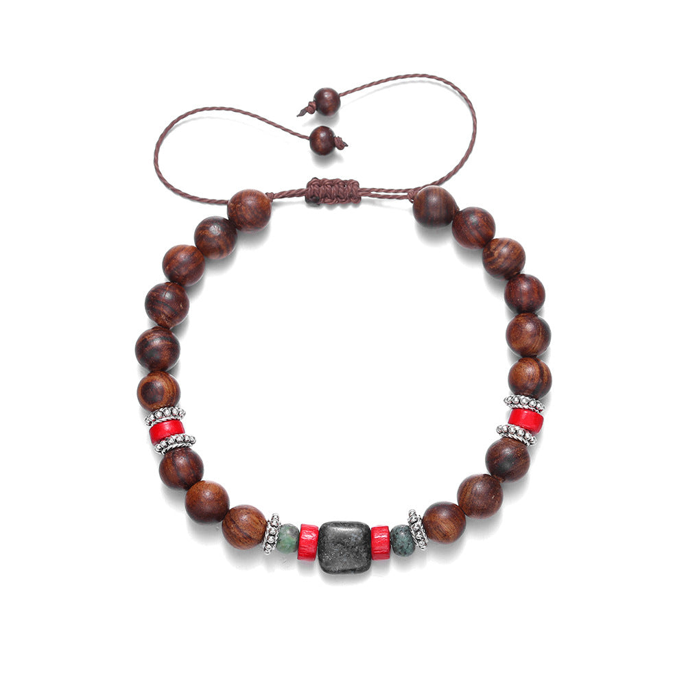 Men's Turquoise Wooden Bead Trendy Fashion Joker Bracelets