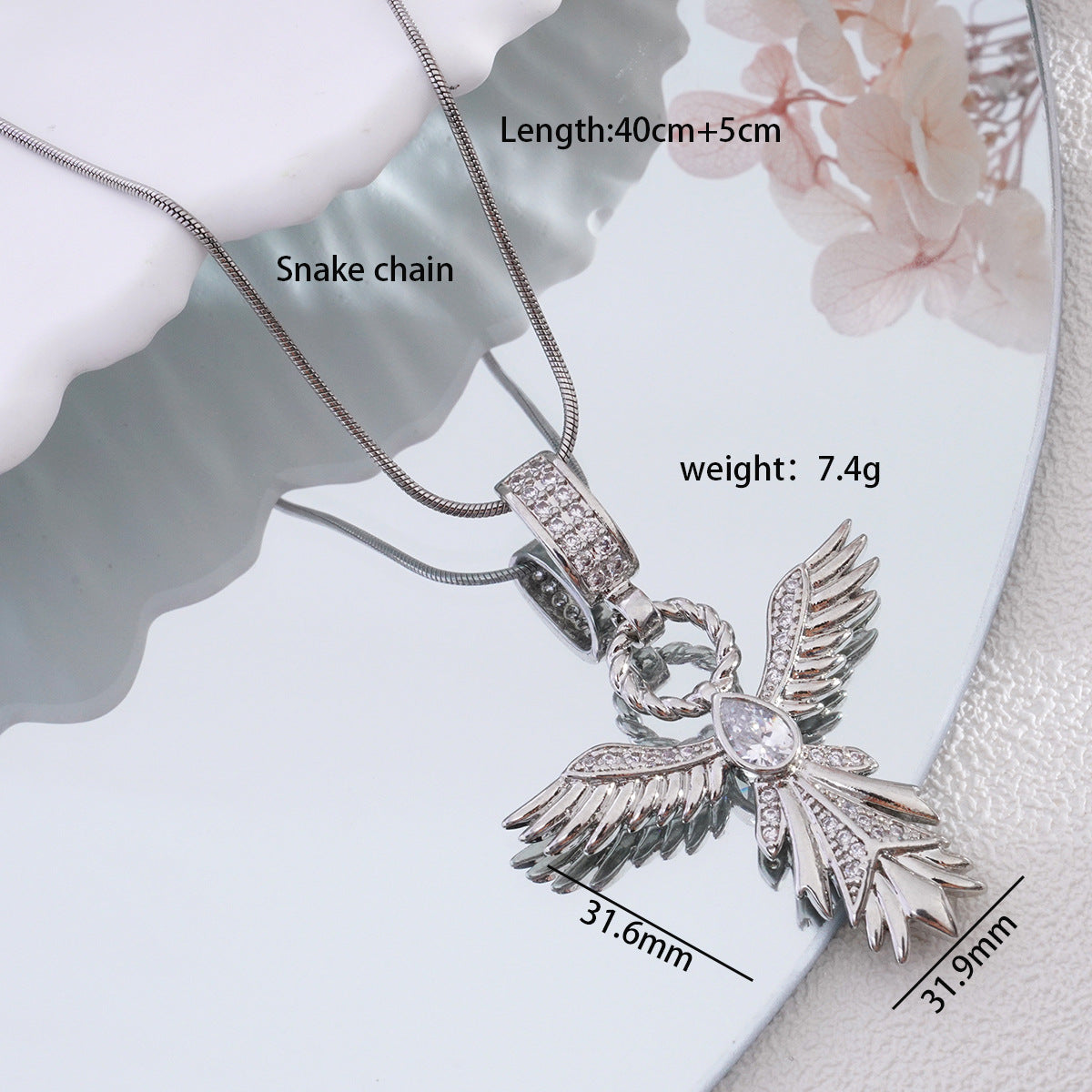 Women's & Men's Plated Sword Phoenix Wings For Jewelry Necklaces