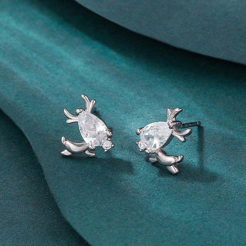 Series Korean Style Simple Cute Elk Niche Earrings