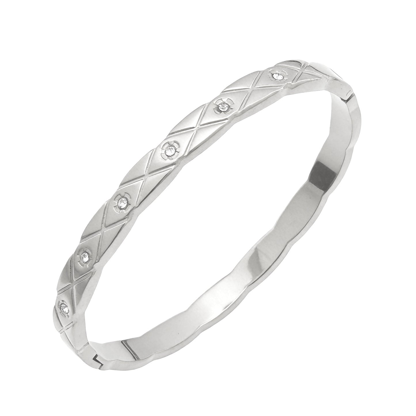 Open Stainless Steel Hydraulic Light Luxury High-grade Exaggerated Design Sense Bracelets
