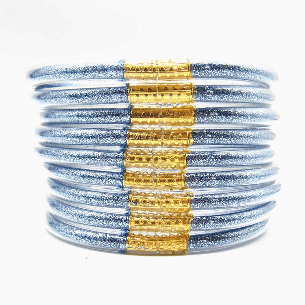 Women's Powder Combination Of Three Shiny Candy Color Bracelet