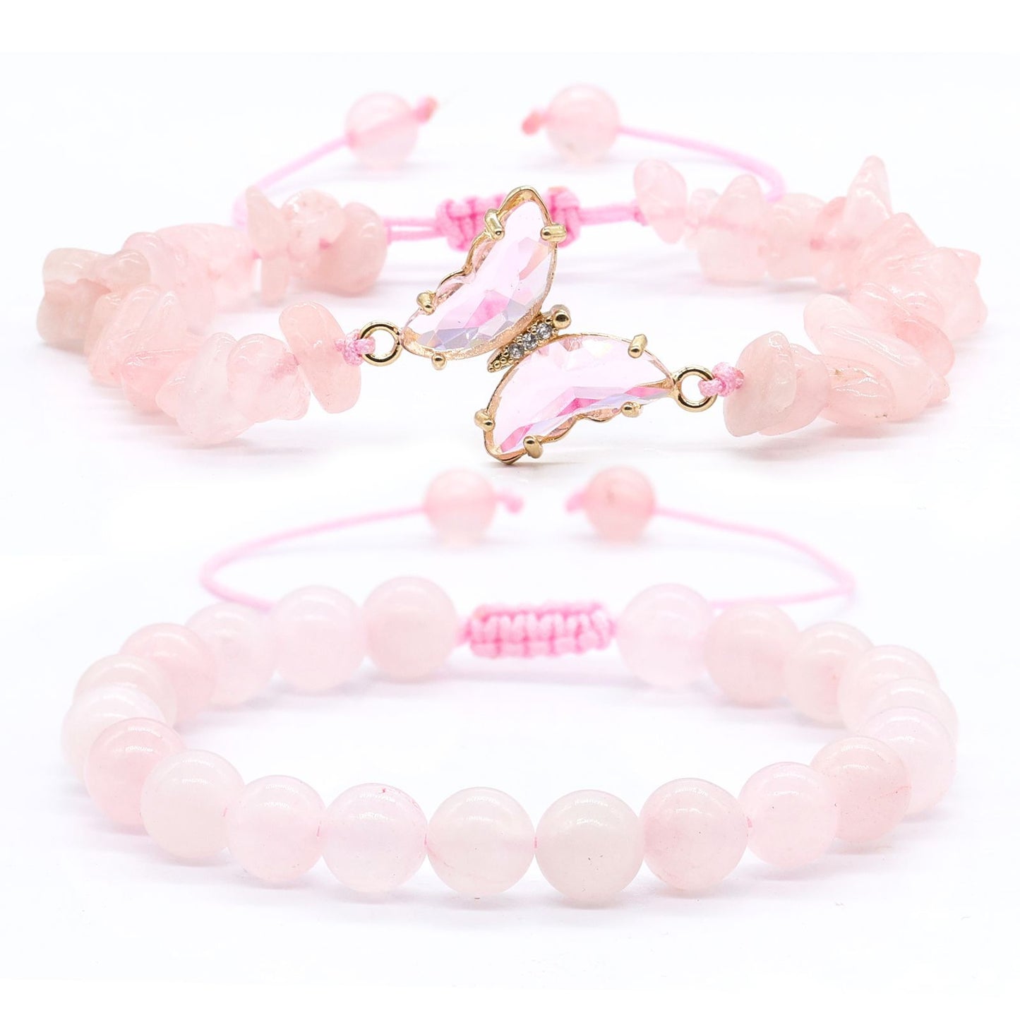 Irregular Gravel Crystal Hand-woven Clear Glass Bracelets