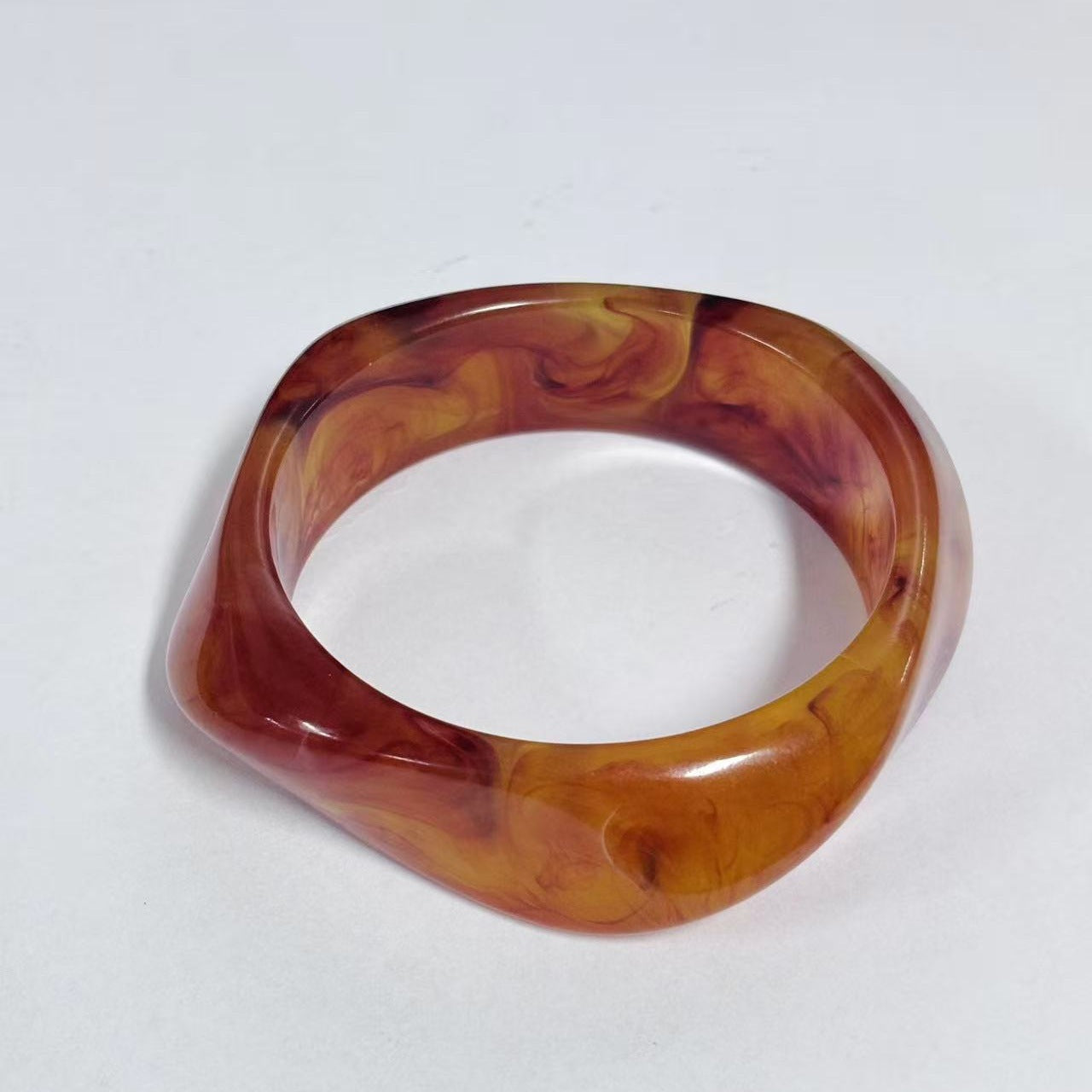 Women's Irregular Blooming Resin Curved Girlfriends Rings