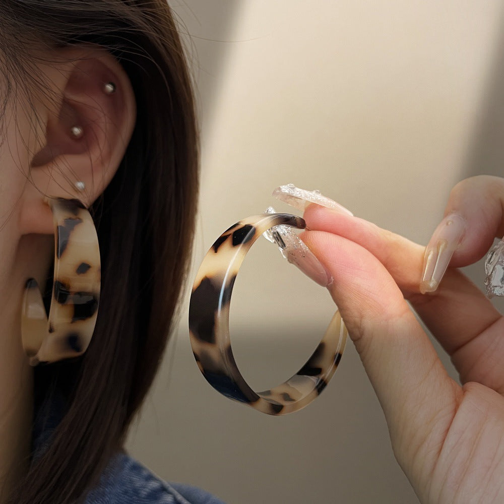 Leopard Print Shaped Sweet Cool Ear Earrings