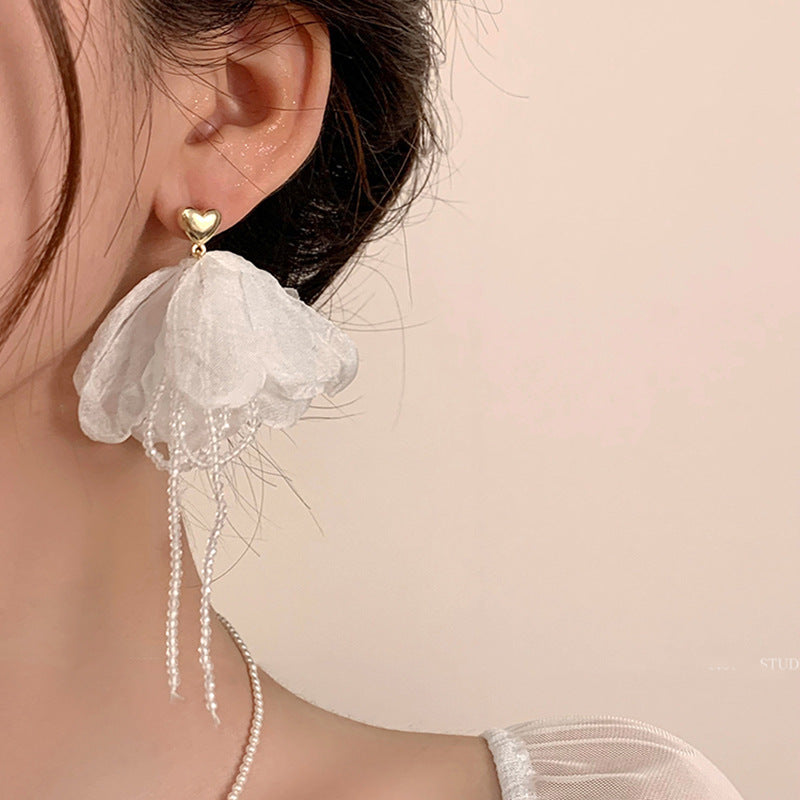 Women's Series Flower Vacation Style Niche High-grade Earrings