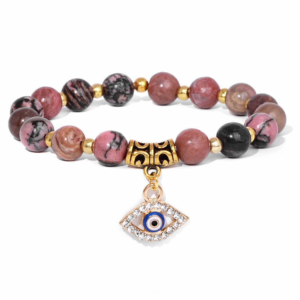 Women's & Men's Natural Stone Beads Female Devil's Eye Bracelets