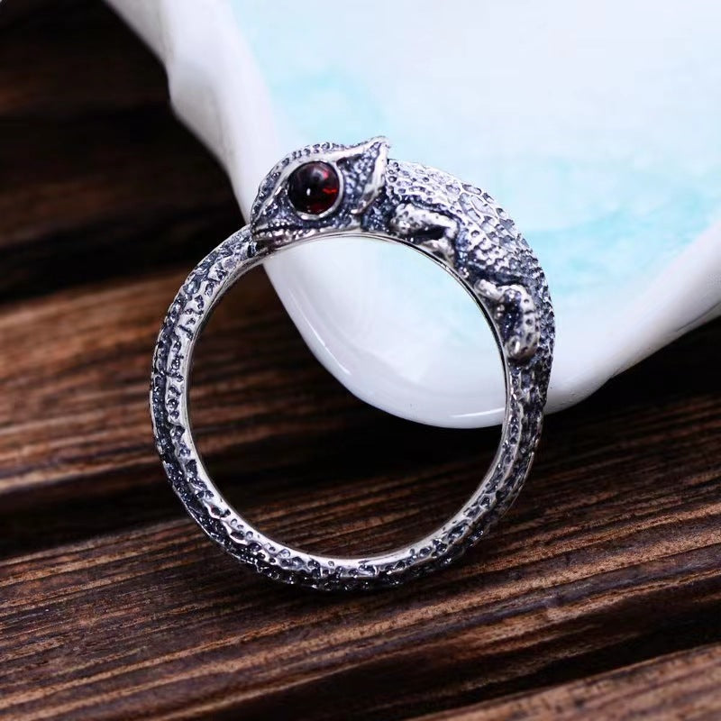 Women's & Men's Retro Double-headed Snake For Open Personalized Lizard Rings