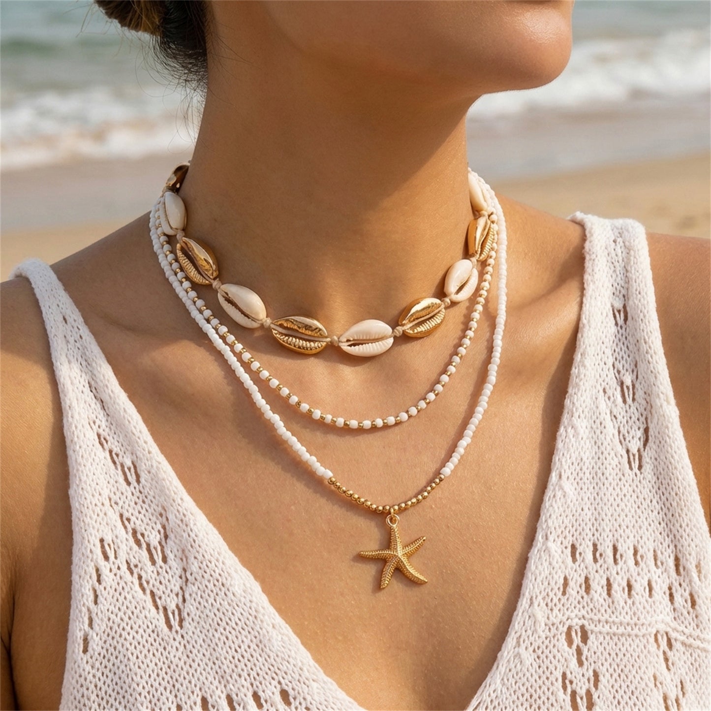 Bead Beach Marine Wild Starfish Shell Necklaces