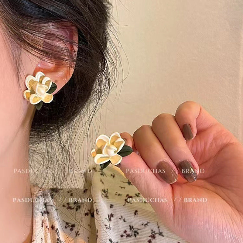 Women's Fresh Flower For Trendy Mori Style High Earrings