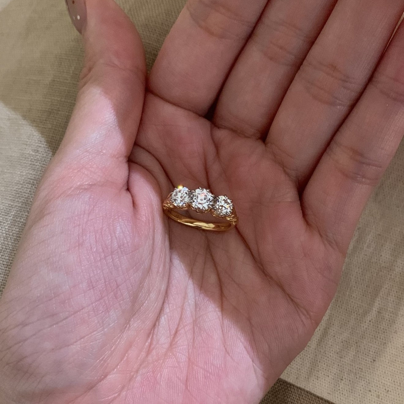 Women's Three Stone For Temperament Entry Lux Niche Ring