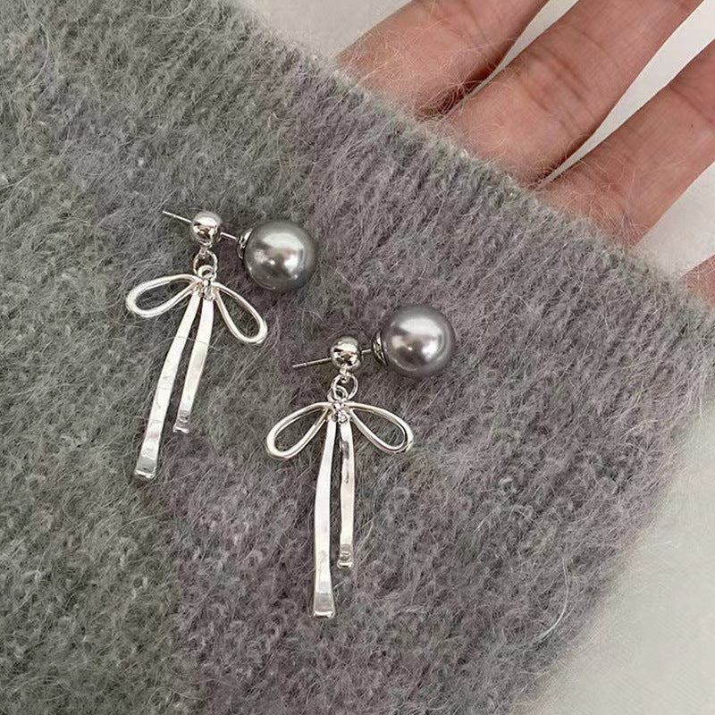 Women's For Light Luxury Minority Sier Gray Earrings