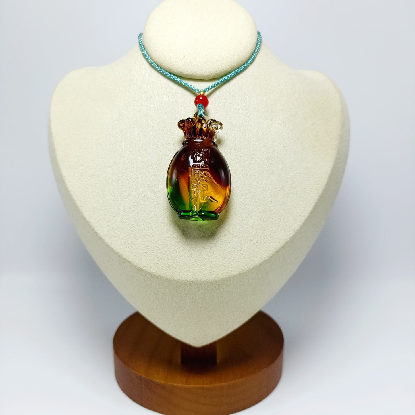 Jade Glass Dark Green Light Smooth Small Goldfish All Kinds Pendant
