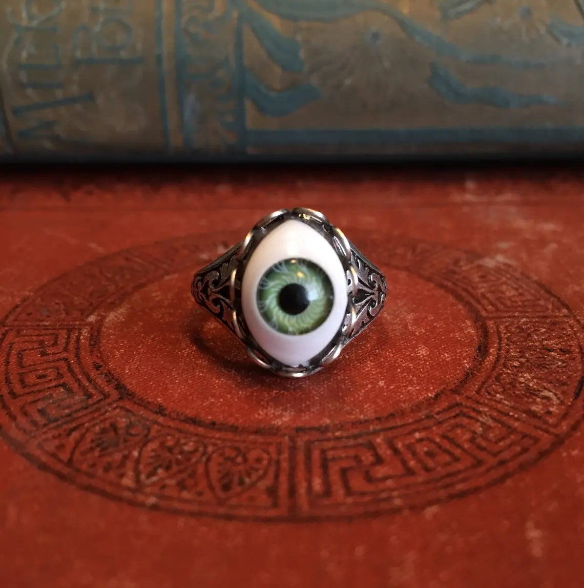 Men's Gothic Rock All-around Eye Creative Opal Rings