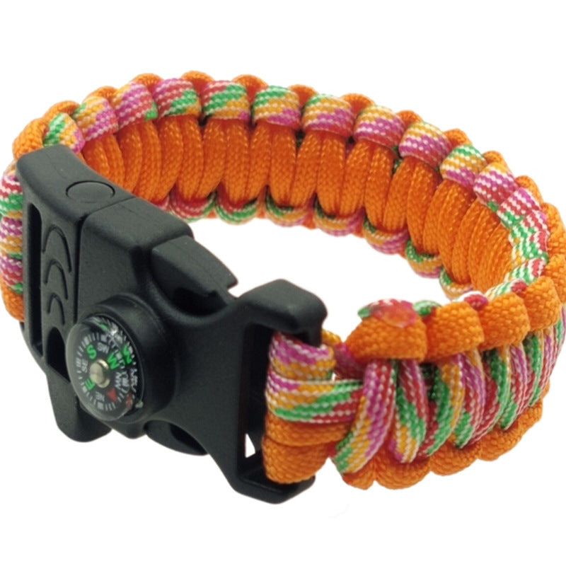 Parachute Cord Emergency Survival Mountaineering Compass Bracelets