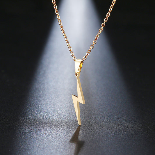 Women's Stainless Steel Niche Fashion Lightning Personalized Creative Necklaces