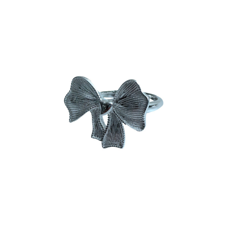 High-grade Sterling Sier Bow Love Heart Rings