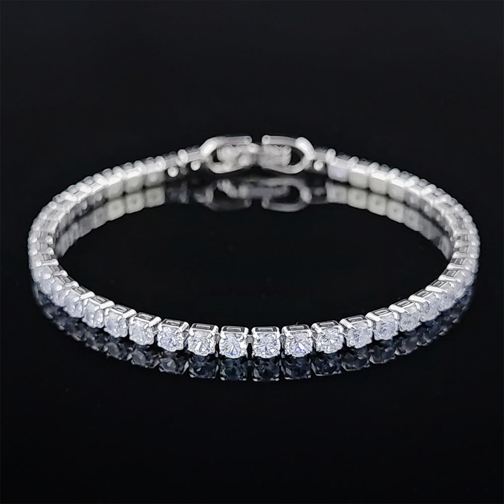 Hip Hop Tennis Zircon Female Full Bracelets