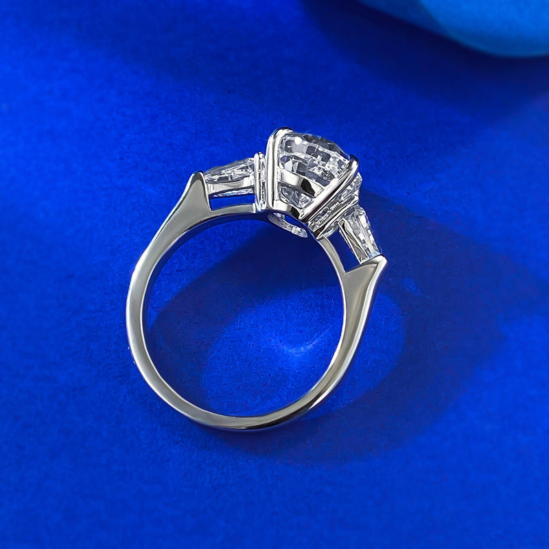 Sier High Carbon Diamond Ice Flower Cut Rings