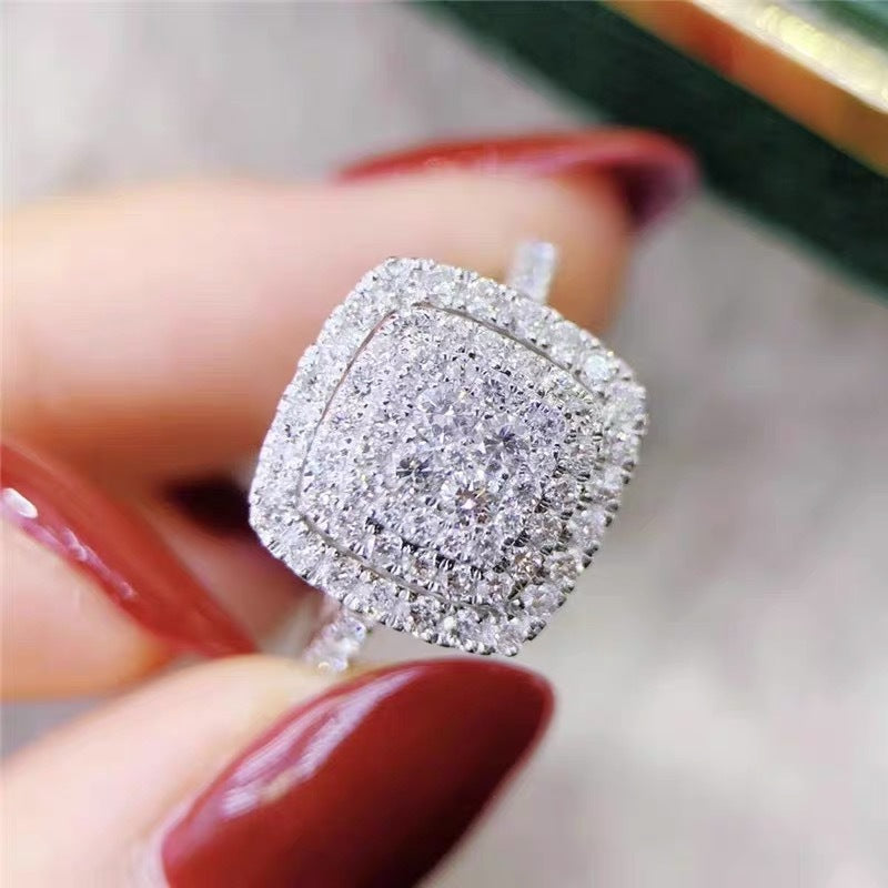 Women's High-grade Classic Square Diamond Inlaid Index Rings
