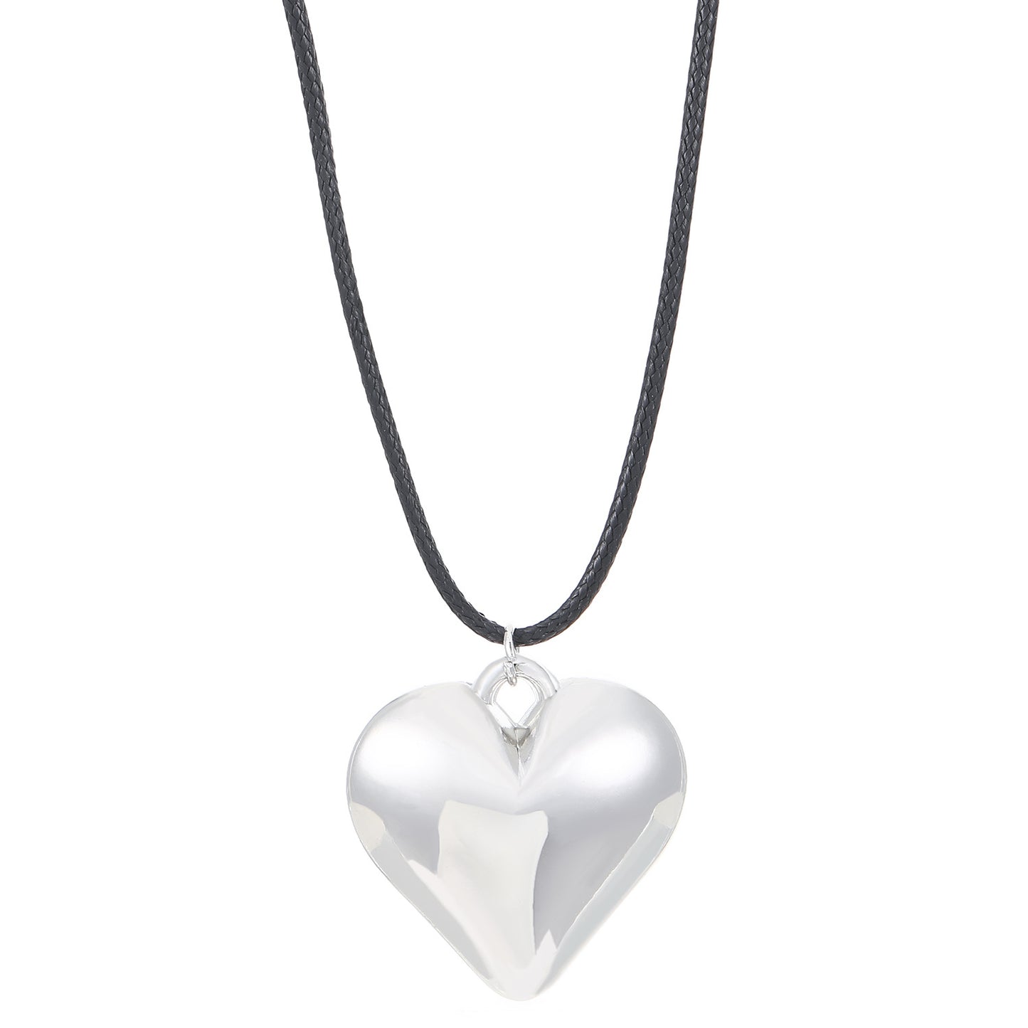 Women's Fashion Large Glossy Three-dimensional Love Thick Necklaces