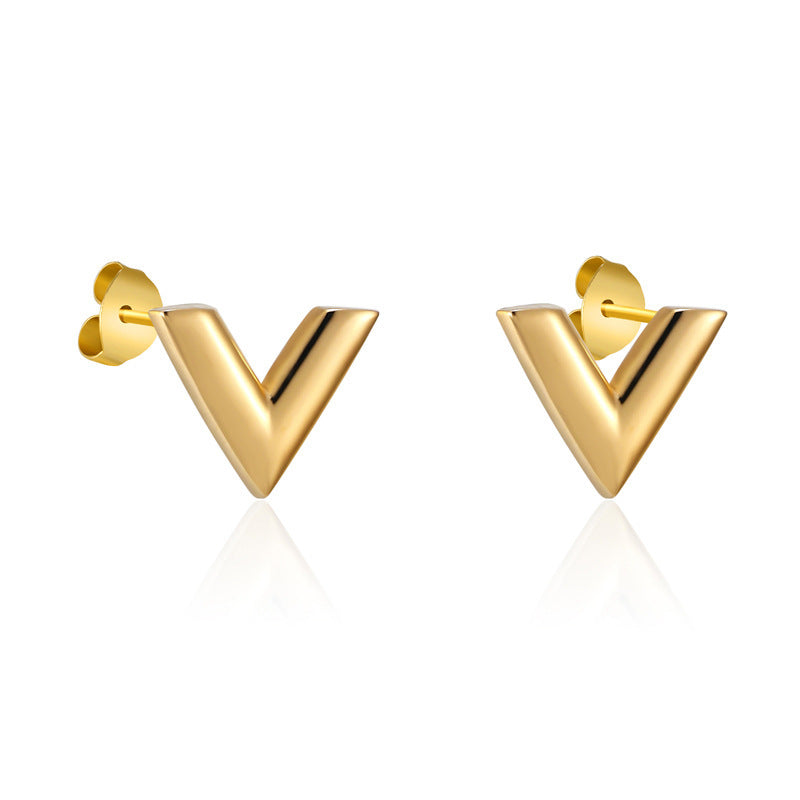 Gold Special Interest Light Luxury V-shaped Female Summer Necklaces