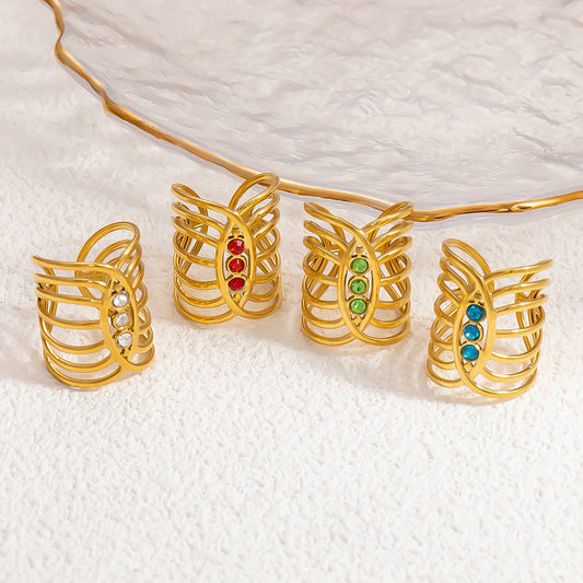 Stone Light Luxury Retro Niche High-grade Rings