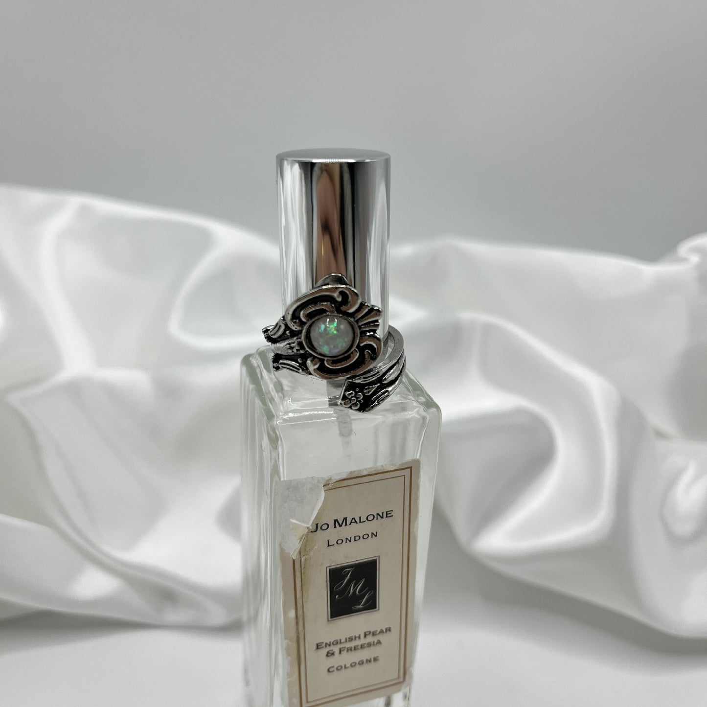 White Fire Opal Thumb Birthstones Fashion Rings