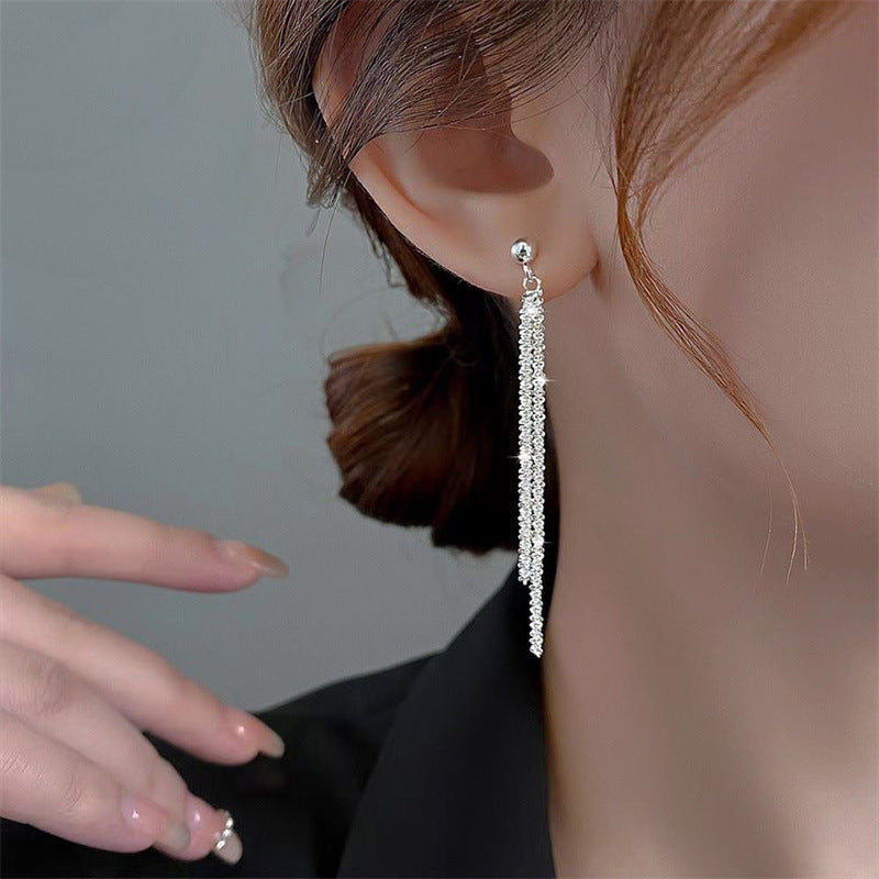 Women's Sparkling Tassel High-grade Light Luxury Minority Earrings