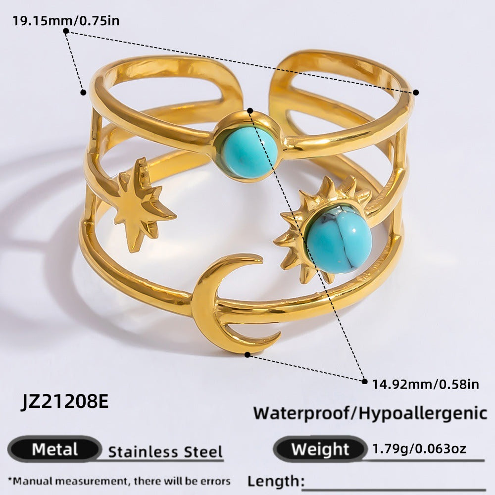 Stone Light Luxury Retro Niche High-grade Rings