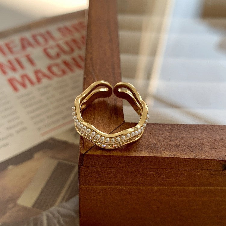 Layers Loving Heart Open-end Zircon Female Rings