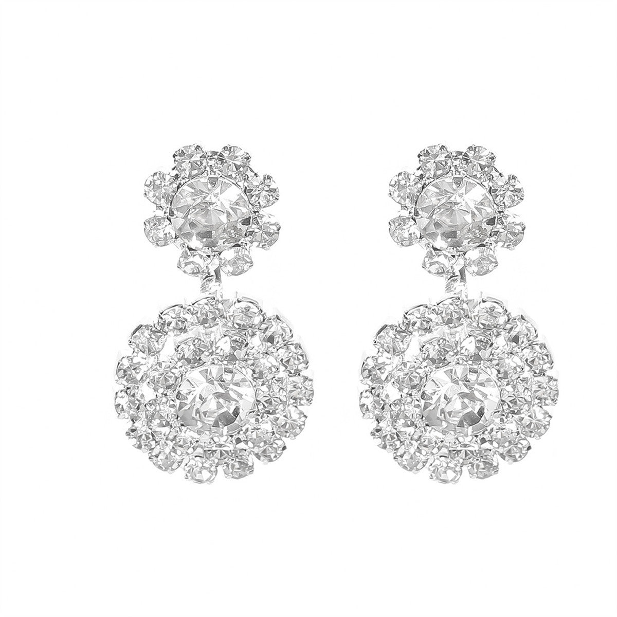 Rhinestone Snowflake Affordable Luxury Style Fashion Earrings