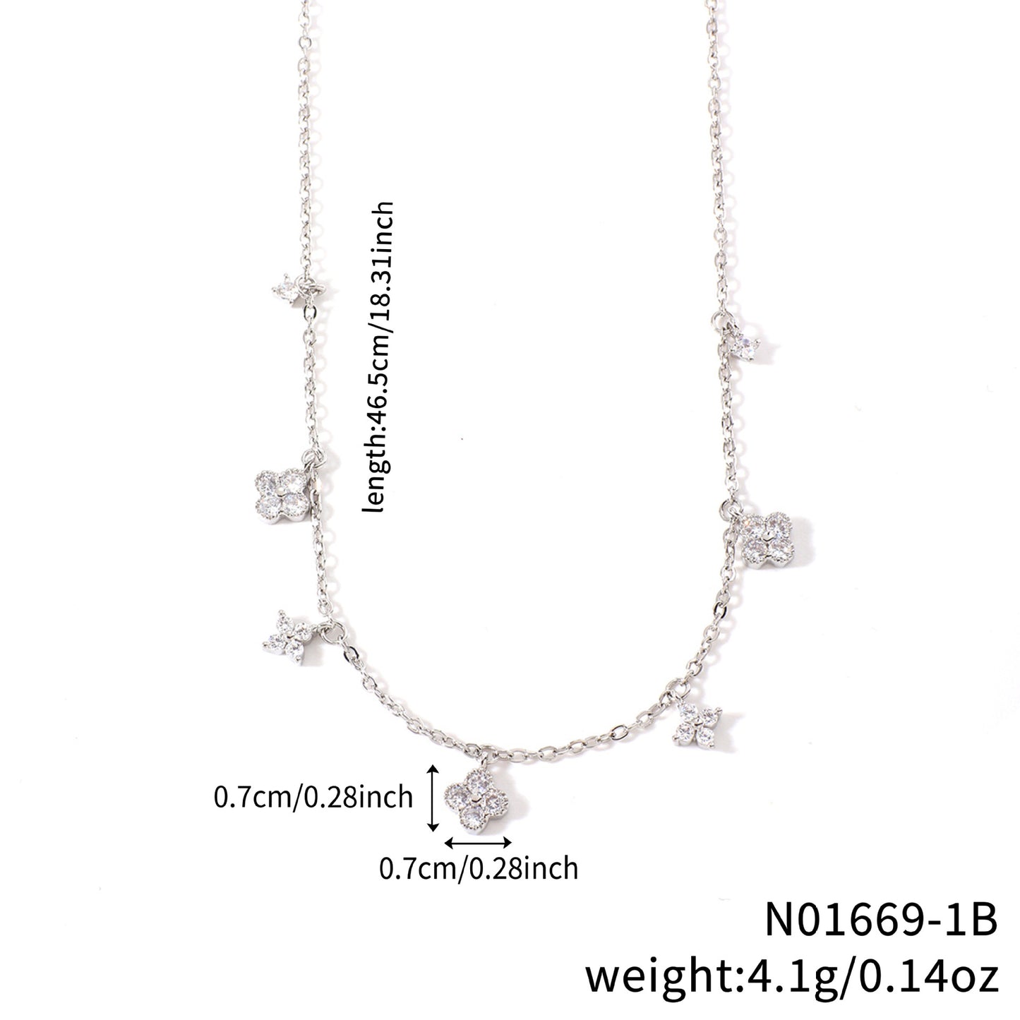 Flower-shaped Clavicle Chain Fashion Inlaid Zirconium Design Birthday Pendant