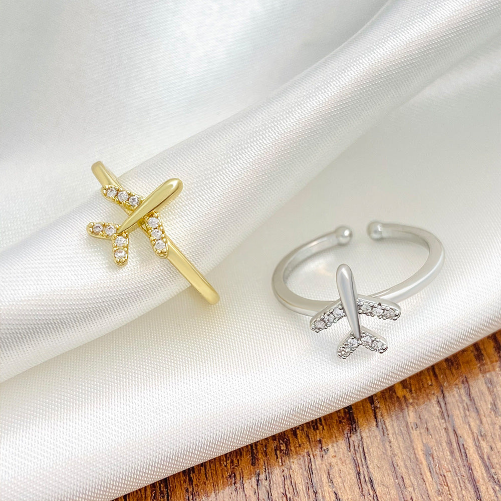 Fashion Temperamental Minority Design Metal Geometry Switchable Index Rings