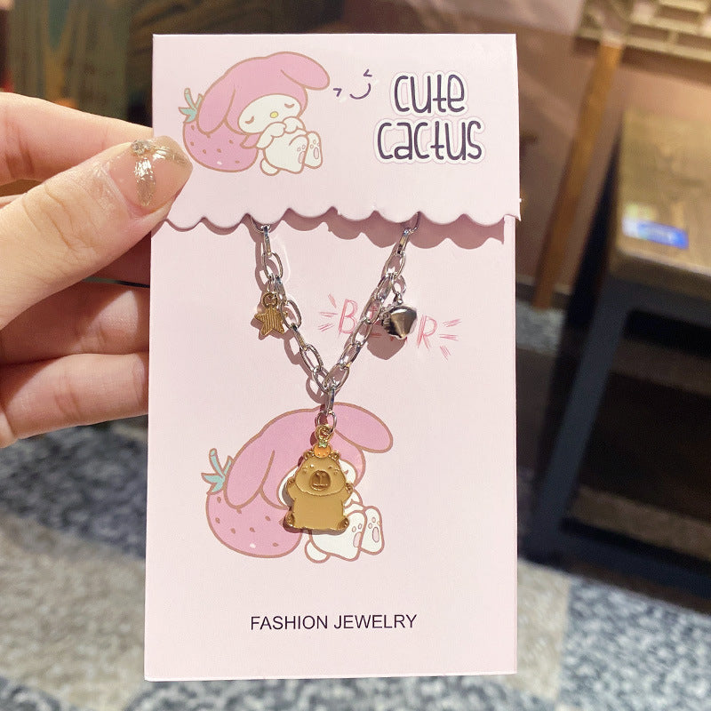 Card Bear Bell Cartoon Cute Small Bracelets