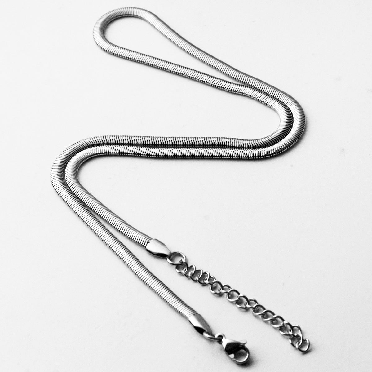 Women's & Men's Flat Trendy Light Luxury Jewelry Titanium Steel Necklaces