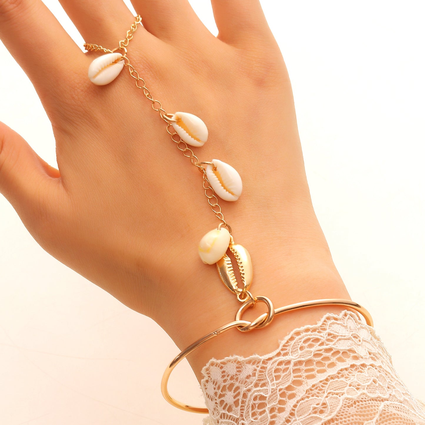 Butterfly Love Pearl Finger Hip Hop Exaggerated Bracelets