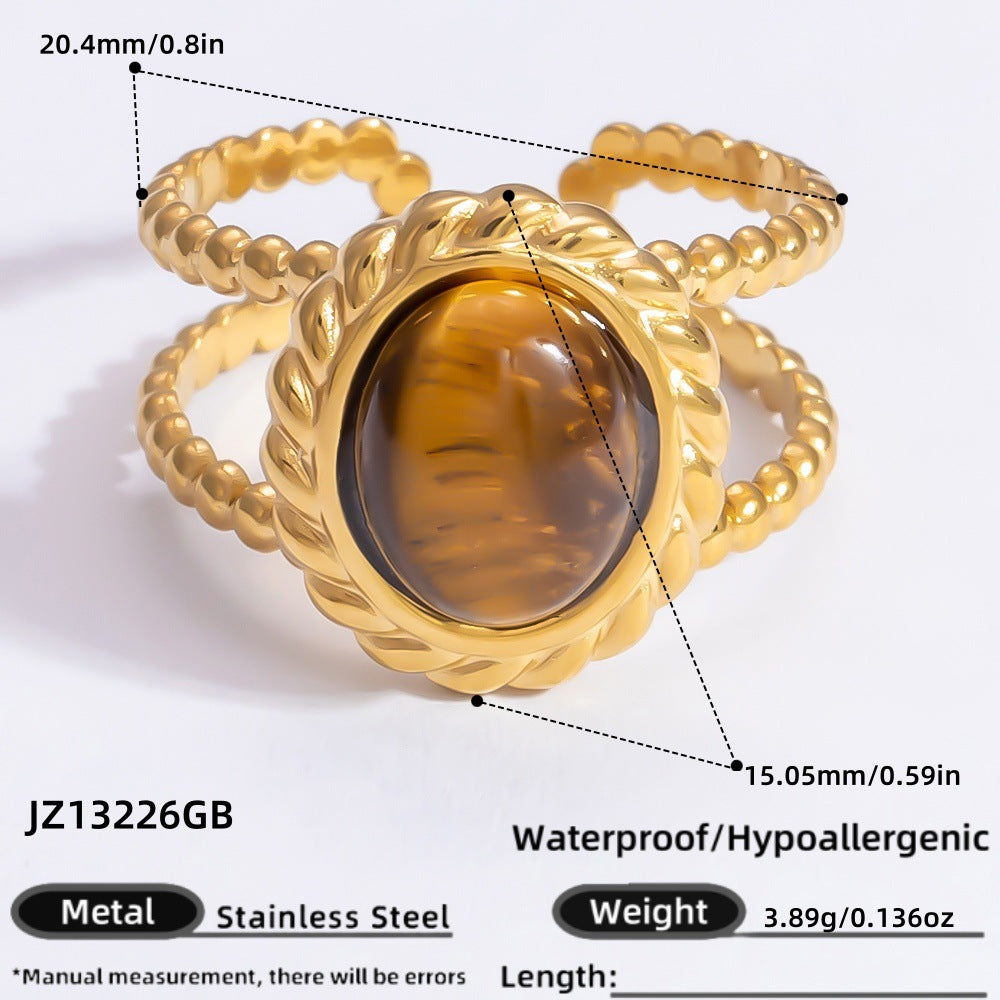 Stone Light Luxury Retro Niche High-grade Rings
