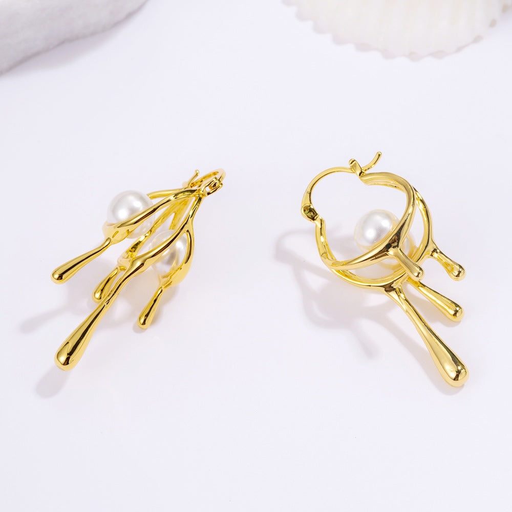 Korean Style Zircon Wheat Ear Clip Earrings