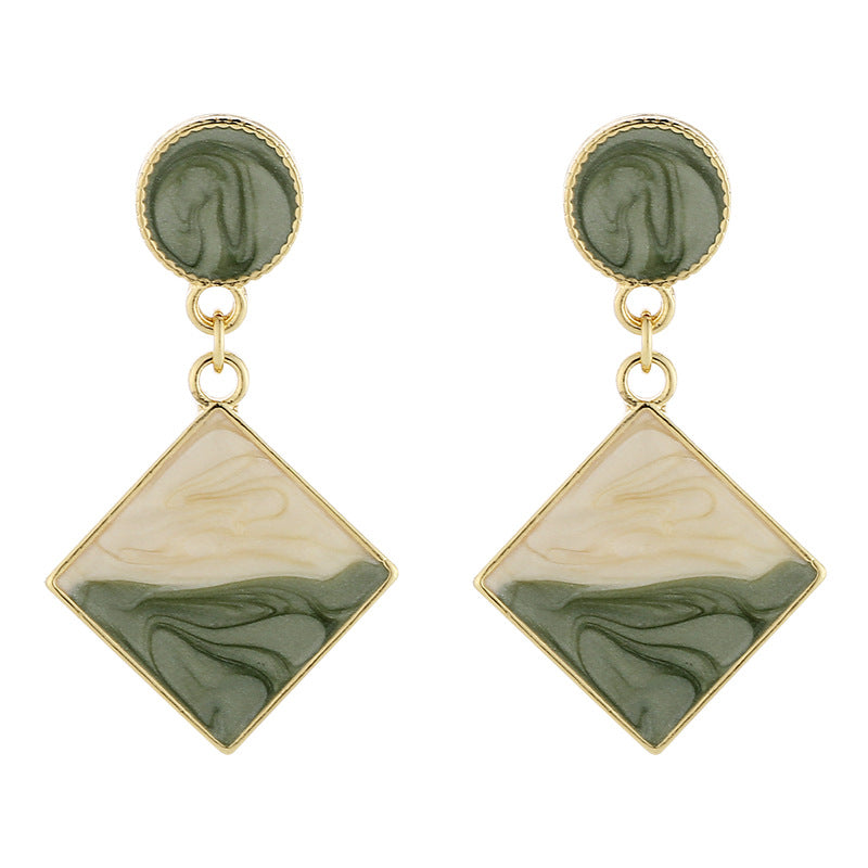 Temperamental Oil Painting Style Geometric Niche Design Refined Simple Mosquito Ear Clip