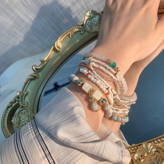 Style Beads Creative Turquoise Elastic Beaded Bracelets