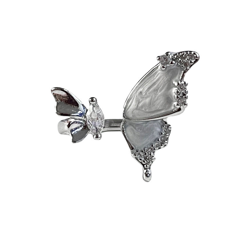Drip Glazed Open Female Cold Style Light Luxury High-grade Rings