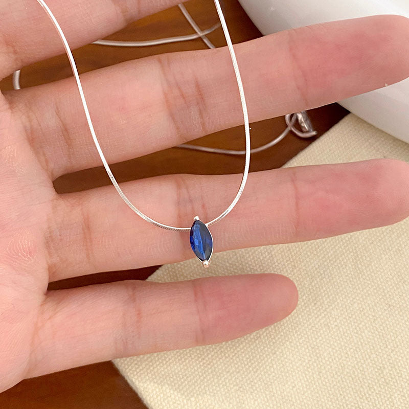 Water Drop Zircon Female French Minimalist Light Luxury Minority Necklaces