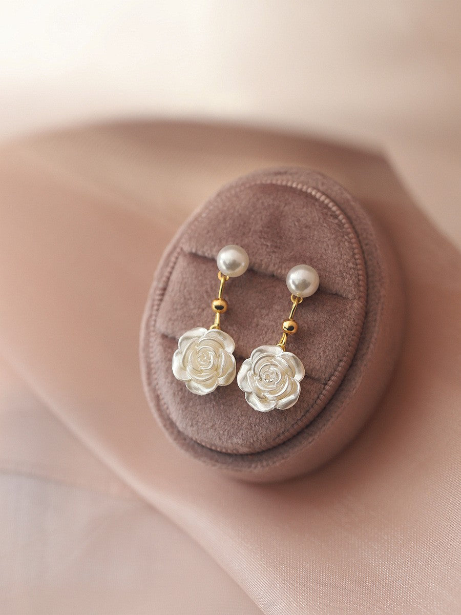 Vintage Pearl French Style Temperament Ear Earrings