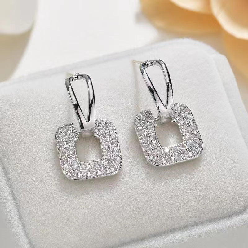 Women's Sier For Trendy Summer Simple Compact Earrings