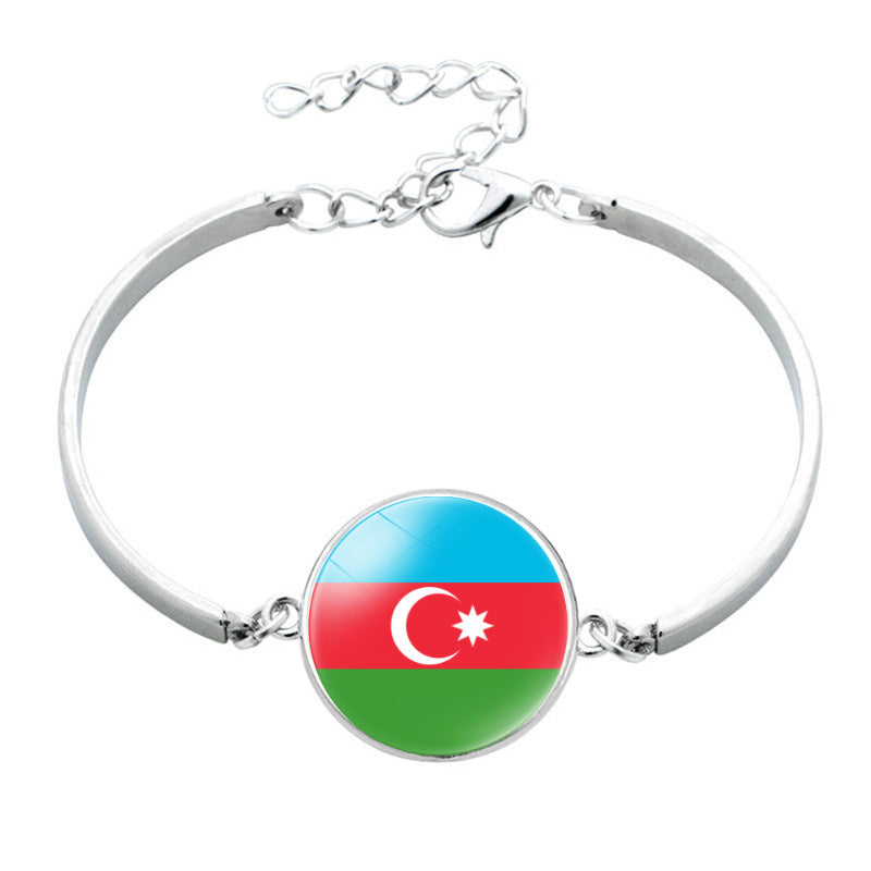 Asian National Flag Time Stone Palestine Bracelets