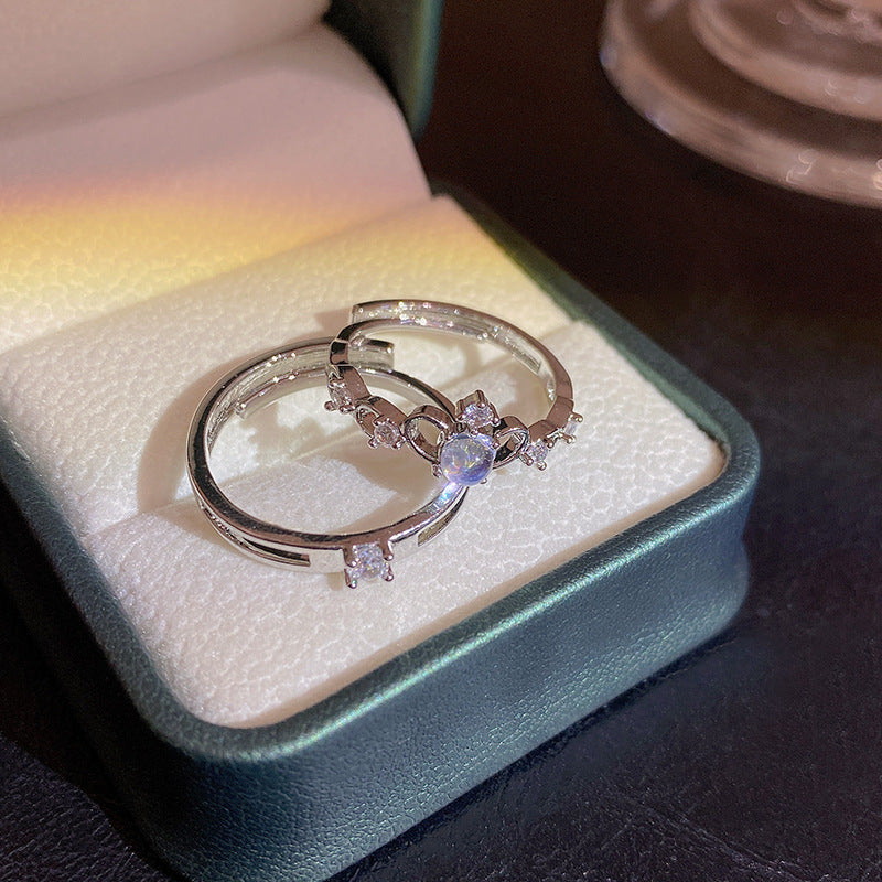 Style Retro Set Female Niche High-grade Rings