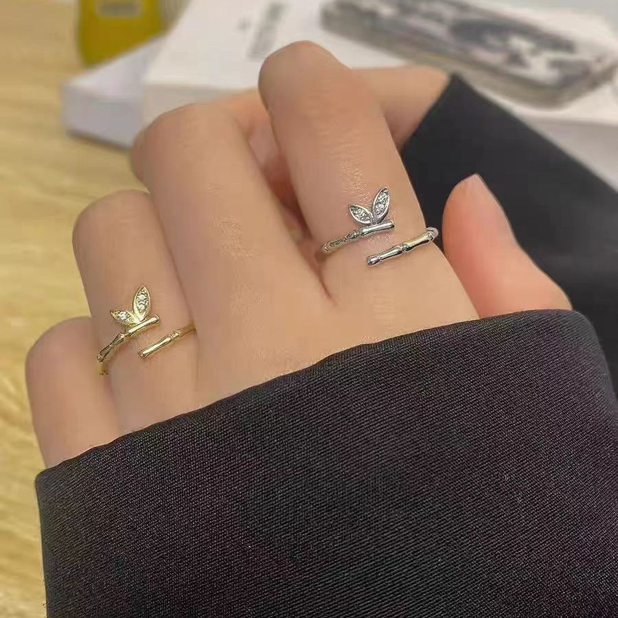 Women's Personalized Cold Style Simple High-grade Open Niche Straight Ring