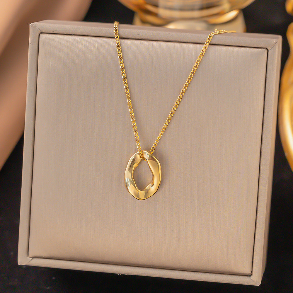 Fashion Simple Love Stainless Steel Ornament Necklaces