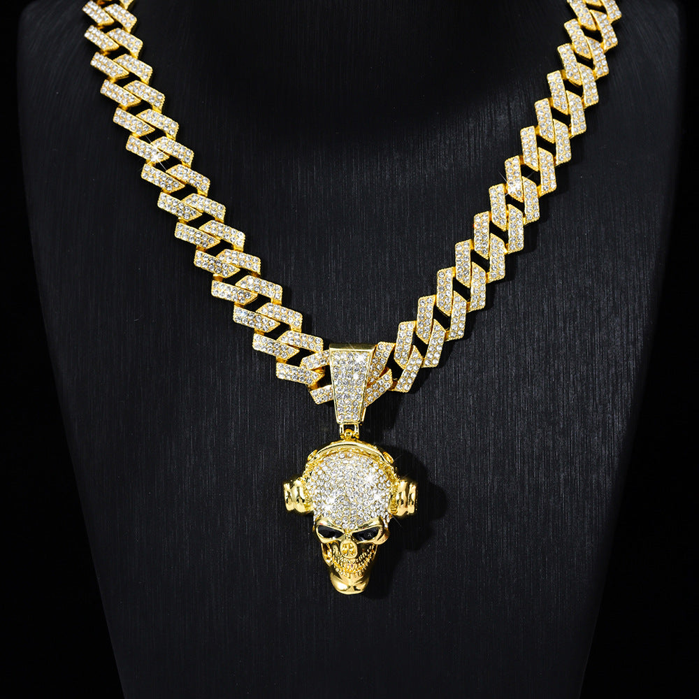 Personalized Skull Alloy Cuban Link Chain Necklaces